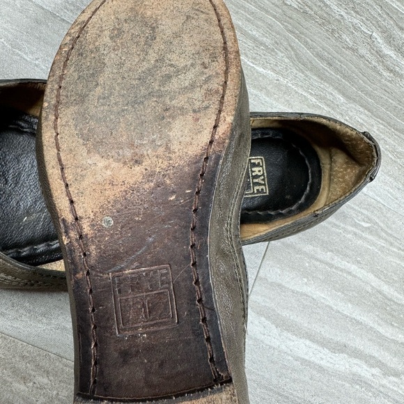 Frye Carson Round Toe Leather Sole Ballet Flats 7B - Picture 12 of 13